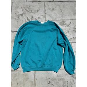 Vintage Tultex Blank Turquoise Crewneck - Good condition